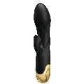 pretty love - vibrador de lujo baÑado en oro recargable negro