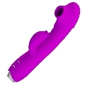 pretty love - regina rechargeable vibrator-sucker purple