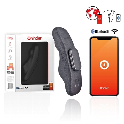 oninder - manila panty rechargeable vibrator 9 speed 9.6 cm x 2.6 cm - free app