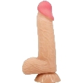 pretty love - sliding skin series realistic dildo with sliding skin suction cup 20.6 cm