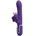 pretty love - vibrador rabbit multifunciÓn 4 en 1 mariposa morado