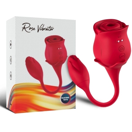 armony - rosa succionador de clitoris vibrador 10 modos rojo