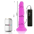 diversia - dildo flexible con vibracion lila 23 cm -o- 4.3 cm