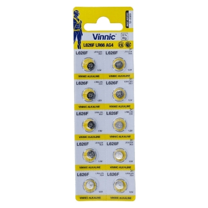 10x Baterias Vinnic LR66 (AG4)