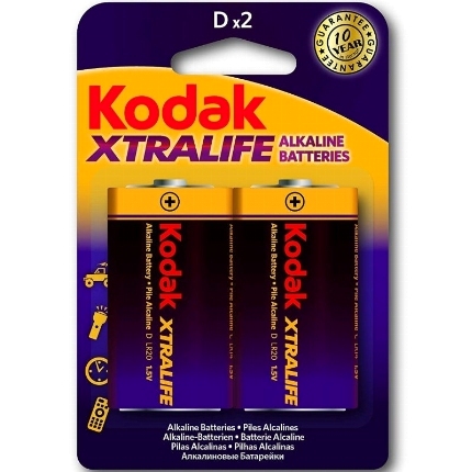 kodak - xtralife alkaline batteries lr20 d lr20 1.5v