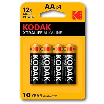 kodak - xtralife alkaline battery aa lr6 blister * 4