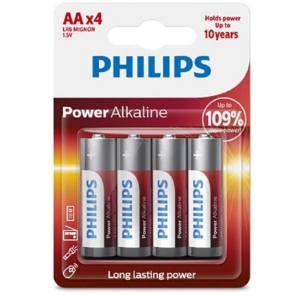 4x Pilhas Philips Power AA LR6