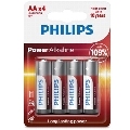 4x Pilhas Philips Power AA LR6