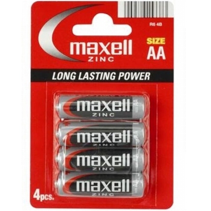 4x Pilhas Maxell AA R6