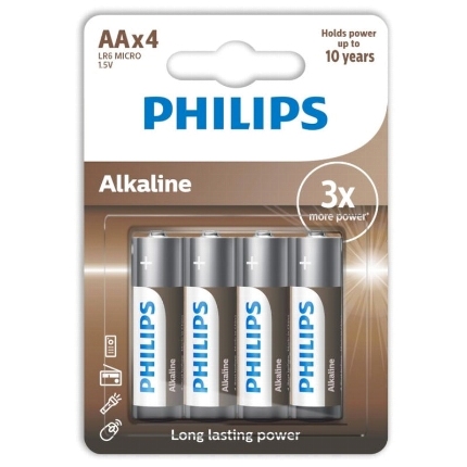 4x Pilhas Philips AA LR6