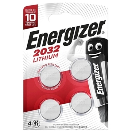 energizer - battery lithium button cr2032 3v 4 unit