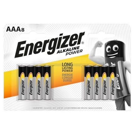 8x Pilhas Energizer AAA LR03