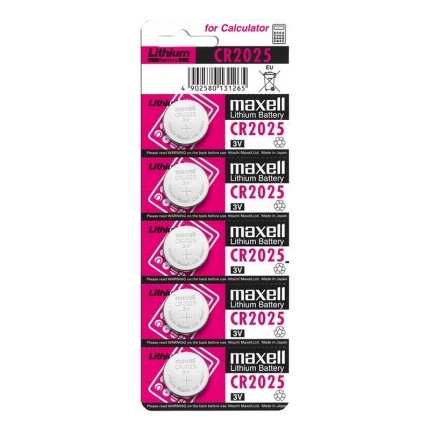 5x Bateria Maxell CR2025 3V