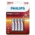 4x Pilhas Philips Power AAA LR03