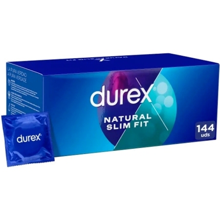 durex - natural slim fit basic 144 unidades