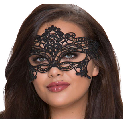 Queen Lingerie Black Lace Mask