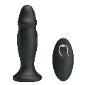 Mr Play Anal Plug with Remote and Vibration Black