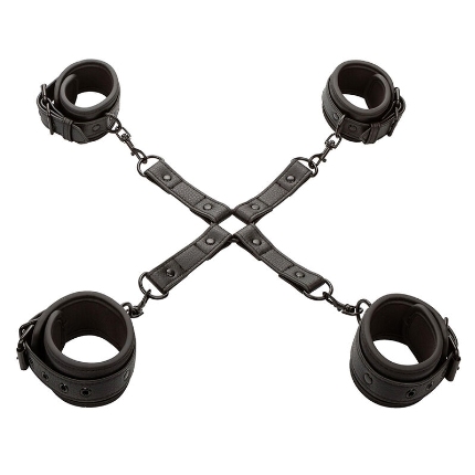 calexotics - nocturnal conector hog tie cuero ajustable negro