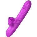 armony - angelia multifunction vibrator with stimulating tongue violet heat effect