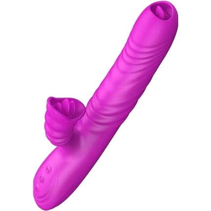 armony - angelia multifunction vibrator double tongue violet heat effect