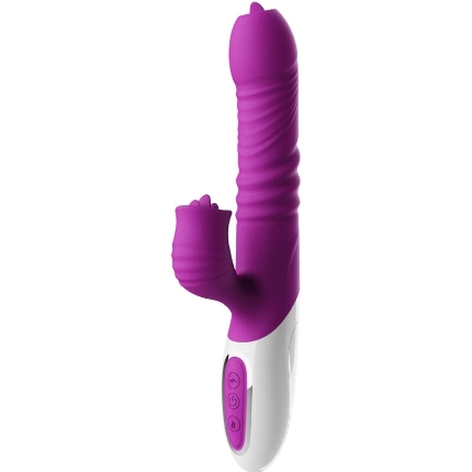 armony - vibrador de lÍngua dupla e efeito de calor violeta de empurro