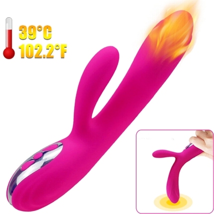 armony - vibrador estimulador flexible efecto calor fucsia