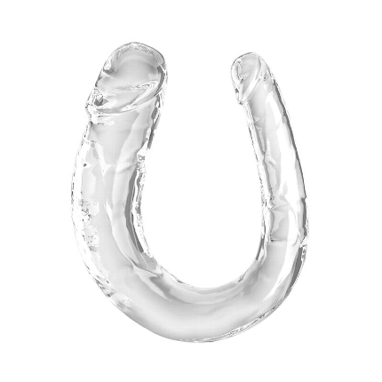 king cock - double trouble dildo doble 33 cm transparente