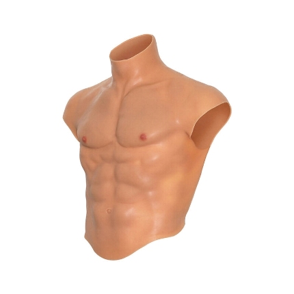 hidden desire - alter ego silicone male torso shirt with abs flesh