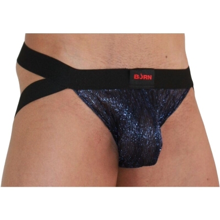 burn - 006 jock brillante azul / negro s