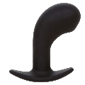 calexotics - rock bottom curved anal plug 10 vibrations silicone black