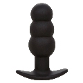 calexotics - rock bottom beaded anal plug 10 vibrations silicone black