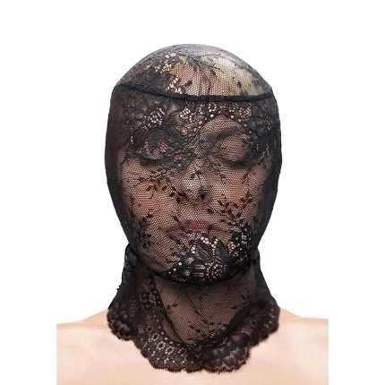 ns novelties - fetish fashion lace hood black