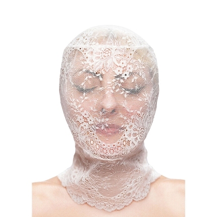 ns novelties - fetish fashion lace hood white