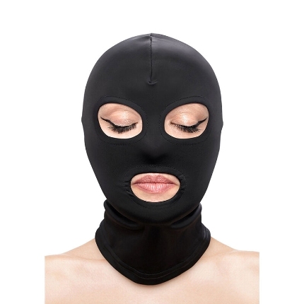 ns novelties - fetish fashion eyes and mouth hood nylon black