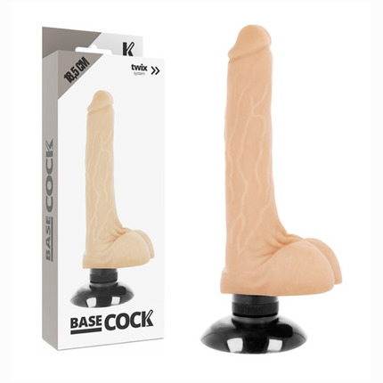 BASECOCK - REALISTIC VIBRATOR 2-1 FLESH 18.5 CM