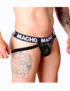 Jockstrap Macho Couro Preto