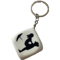 diablo picante - white dice keychain with poses