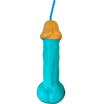 diablo picante - blue plastic penis cup