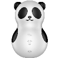 satisfyer - pocket panda estimulador vibrador blanco y negro