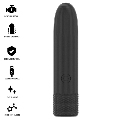 black silver - geri usb rechargeable vibrating bullet 8 vibrations black 10 x 2.2 cm