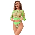 subblime - 952211 2 piece long sleeve green bodystocking green one size