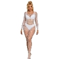 Catsuit Subblime Katya com Brilhantes Branco