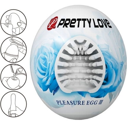 pretty love - masturbador masculino huevo blanco