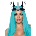 leg avenue - synthetic leather maleficent crown with studs black