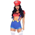 leg avenue - disfraz sexy mario bros rojo/azul s