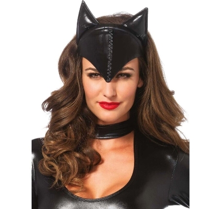 leg avenue - cat woman mask black