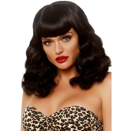 Peruca Leg Avenue Retro Curly com Franja