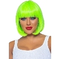 leg avenue - peluca bob fluorescente verde neon