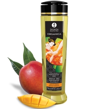 shunga - aceite de masaje orgÁnico mango 240 ml