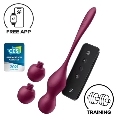 Bolas de Kegel Satisfyer Love Birds com App Bordeaux